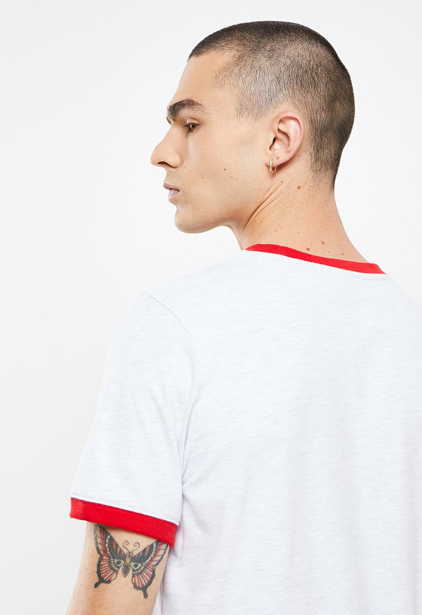 Superdry. - Cl ac ringer tee - glacier grey