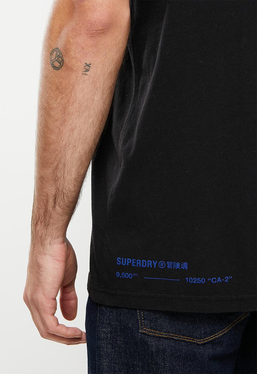 Superdry. - Corporate logo tee - black
