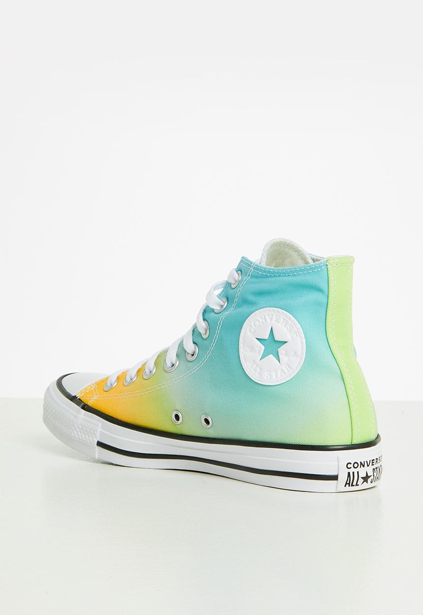 Converse - Chuck taylor all star gradient heat hi - citron zest/baltic blue/white