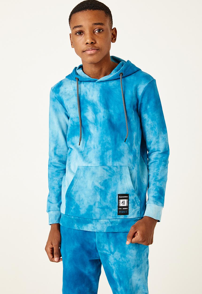 Flyersunion - Spectra-dye fleece hoodie - peacock