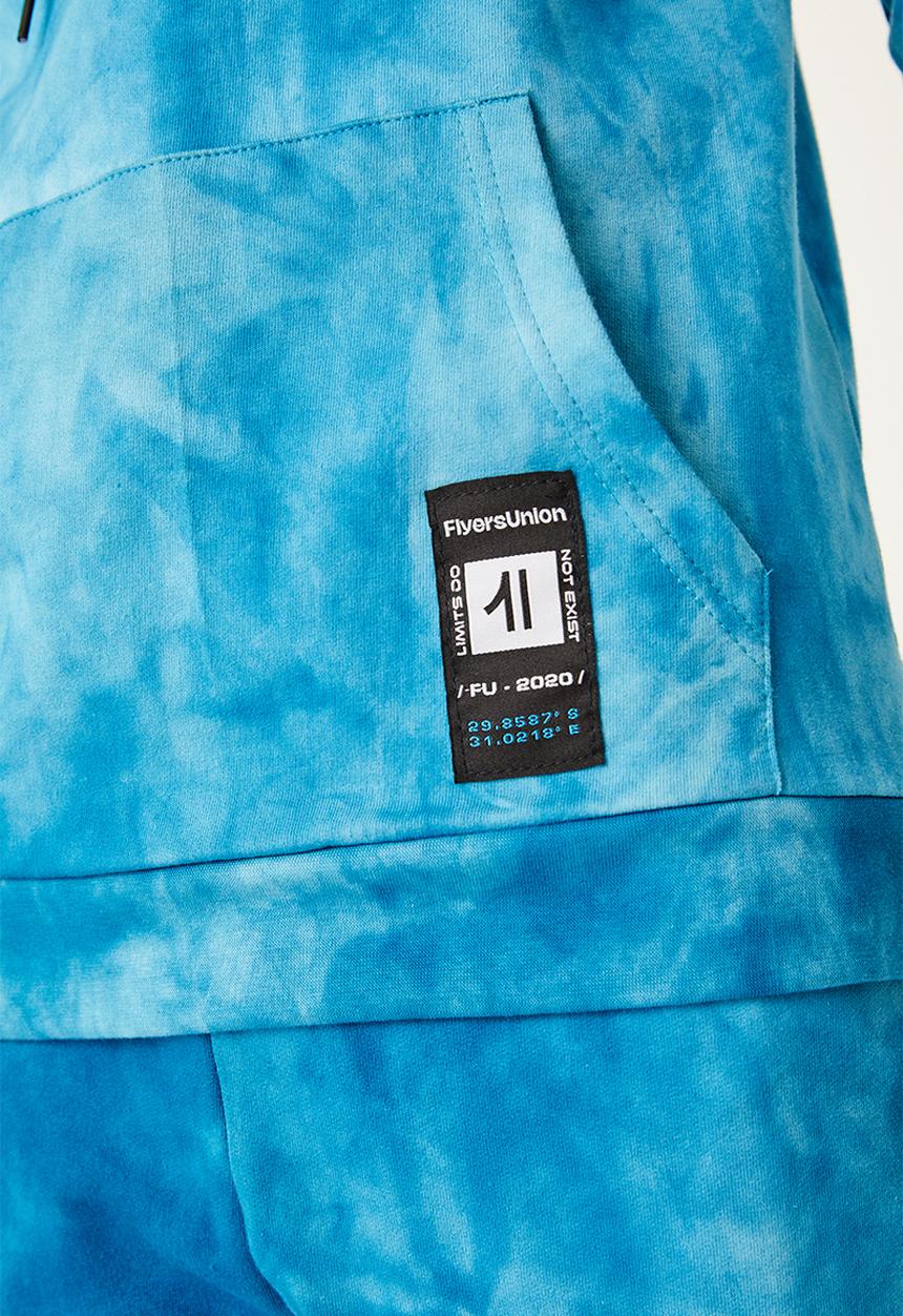 Flyersunion - Spectra-dye fleece hoodie - peacock