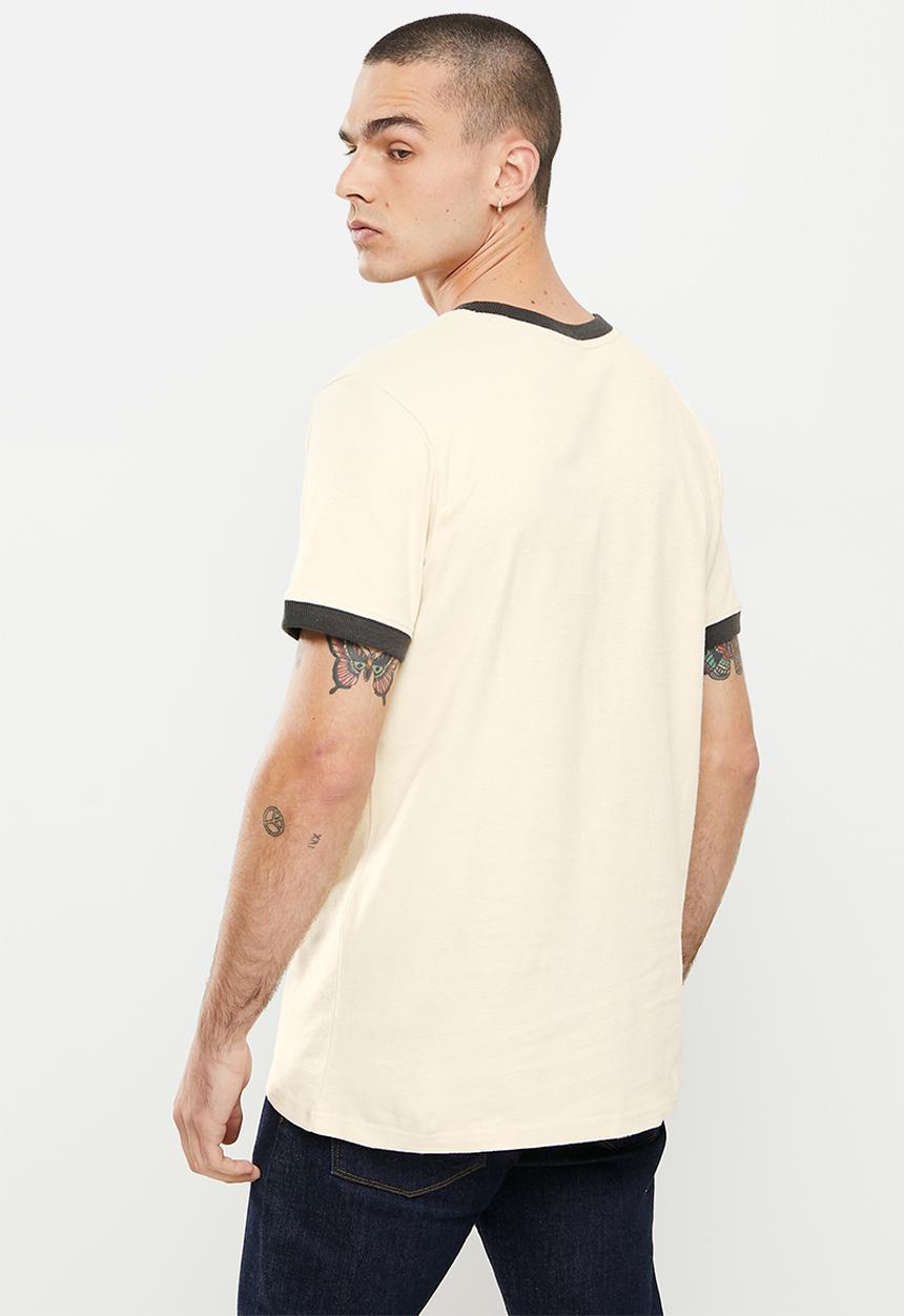 Superdry. - Cl ac ringer tee - oatmeal