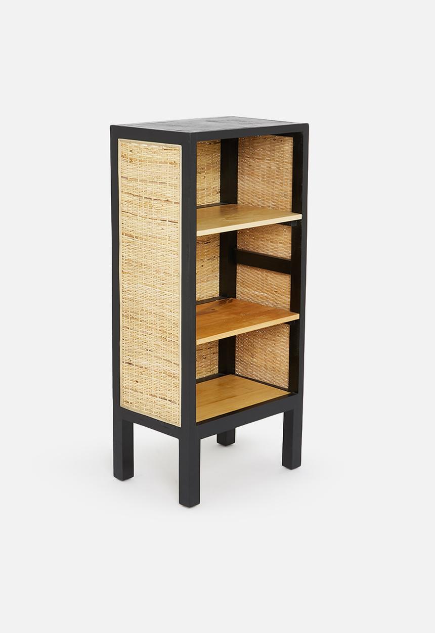 Sixth Floor - Rattan book shelf - natural & black