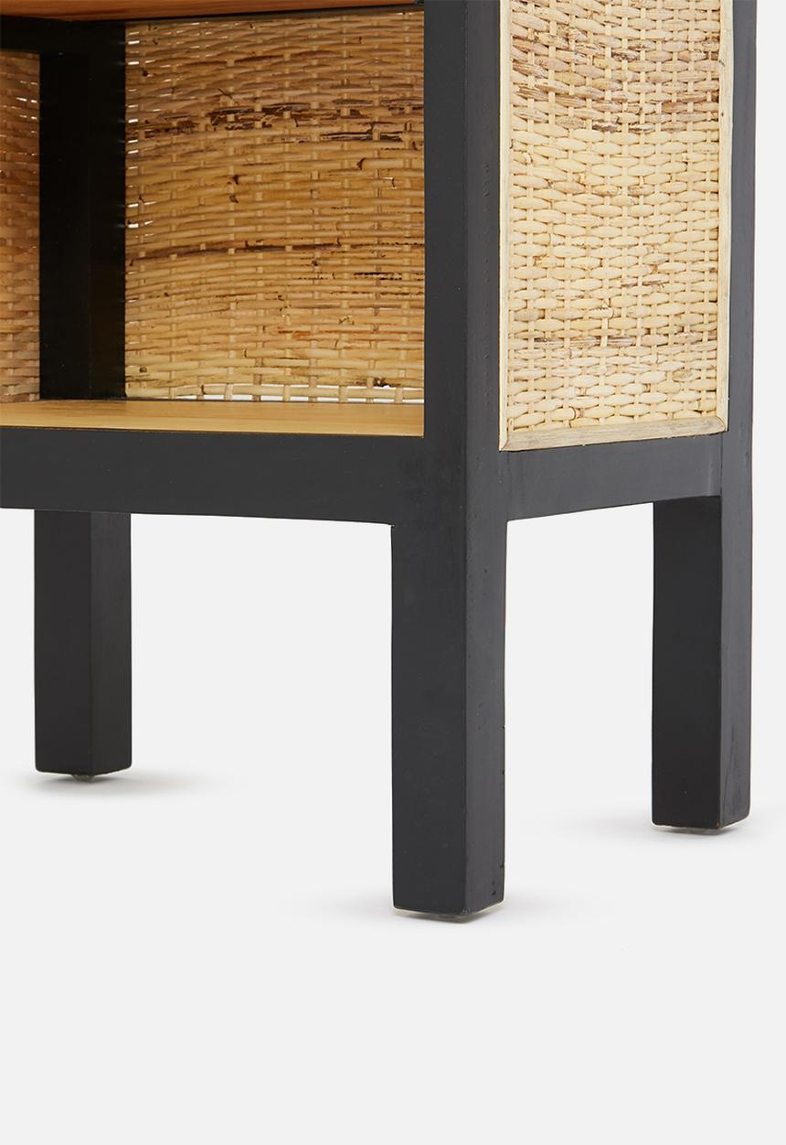 Sixth Floor - Rattan book shelf - natural & black