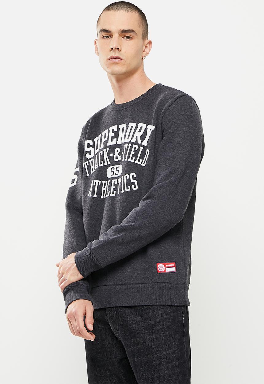 Superdry. - T&f crew - charcoal 