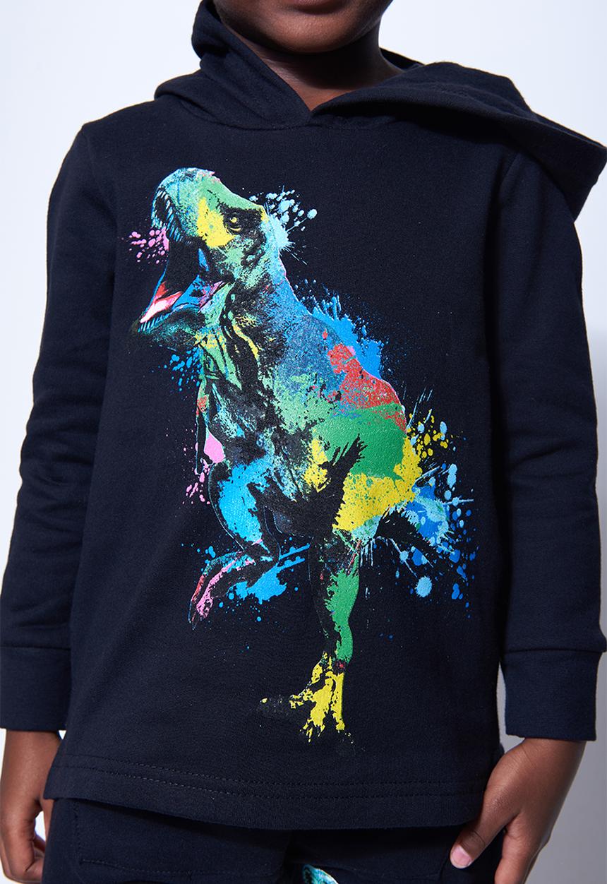 Flyersunion - Open bottom hoodie - black