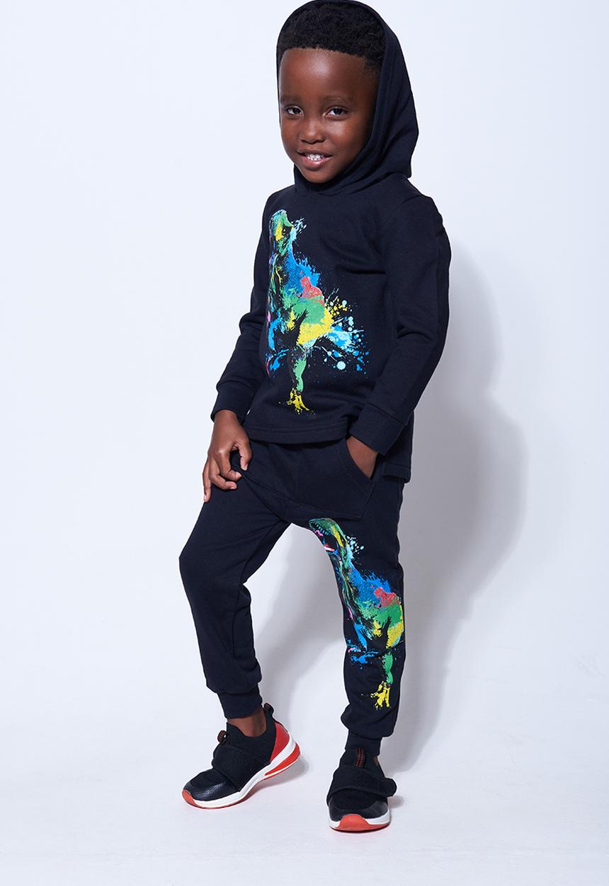 Flyersunion - Open bottom hoodie - black