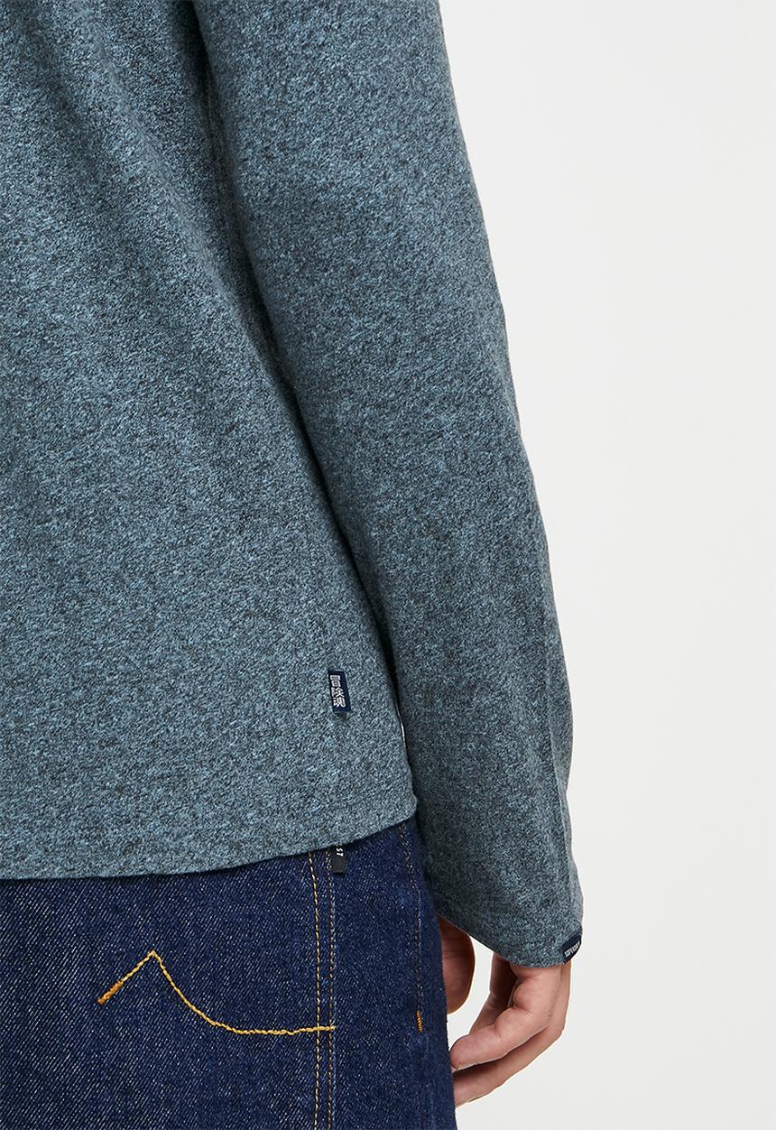 Superdry. - Vintage logo emb long sleeve top - blue jaspe