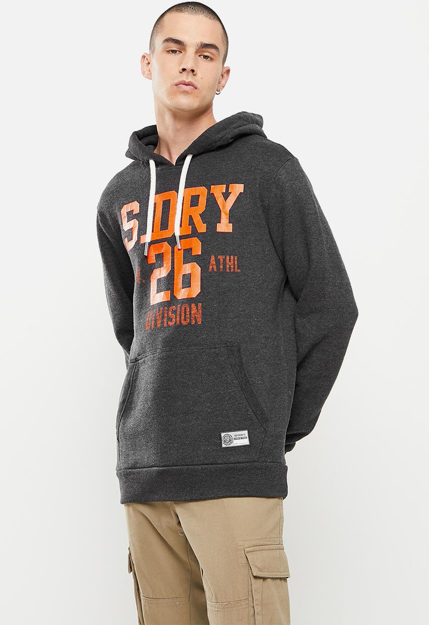 Superdry. - T&f hood - charcoal 