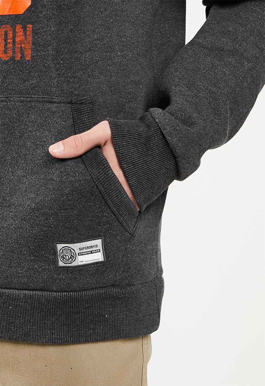 Superdry. - T&f hood - charcoal 