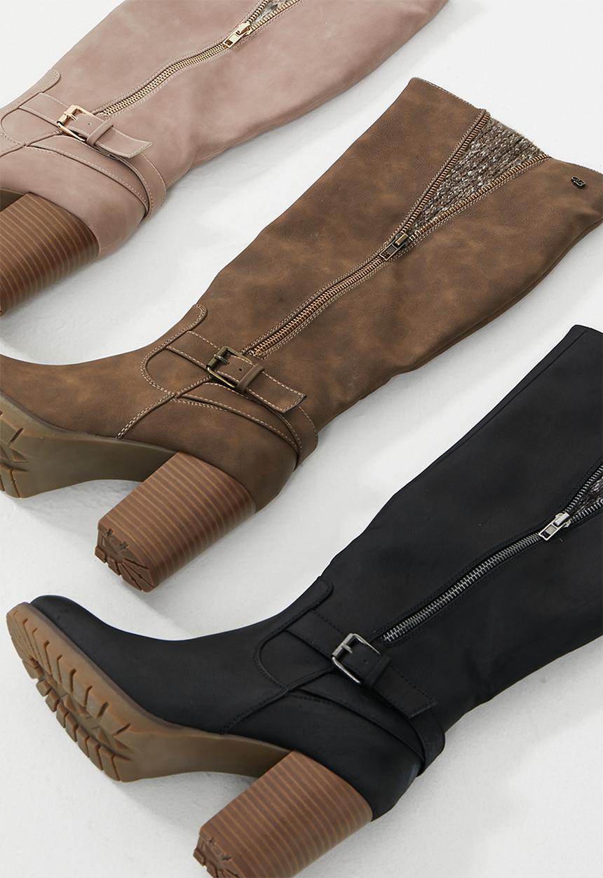 Miss Black - Delta2 knee length boot - brown