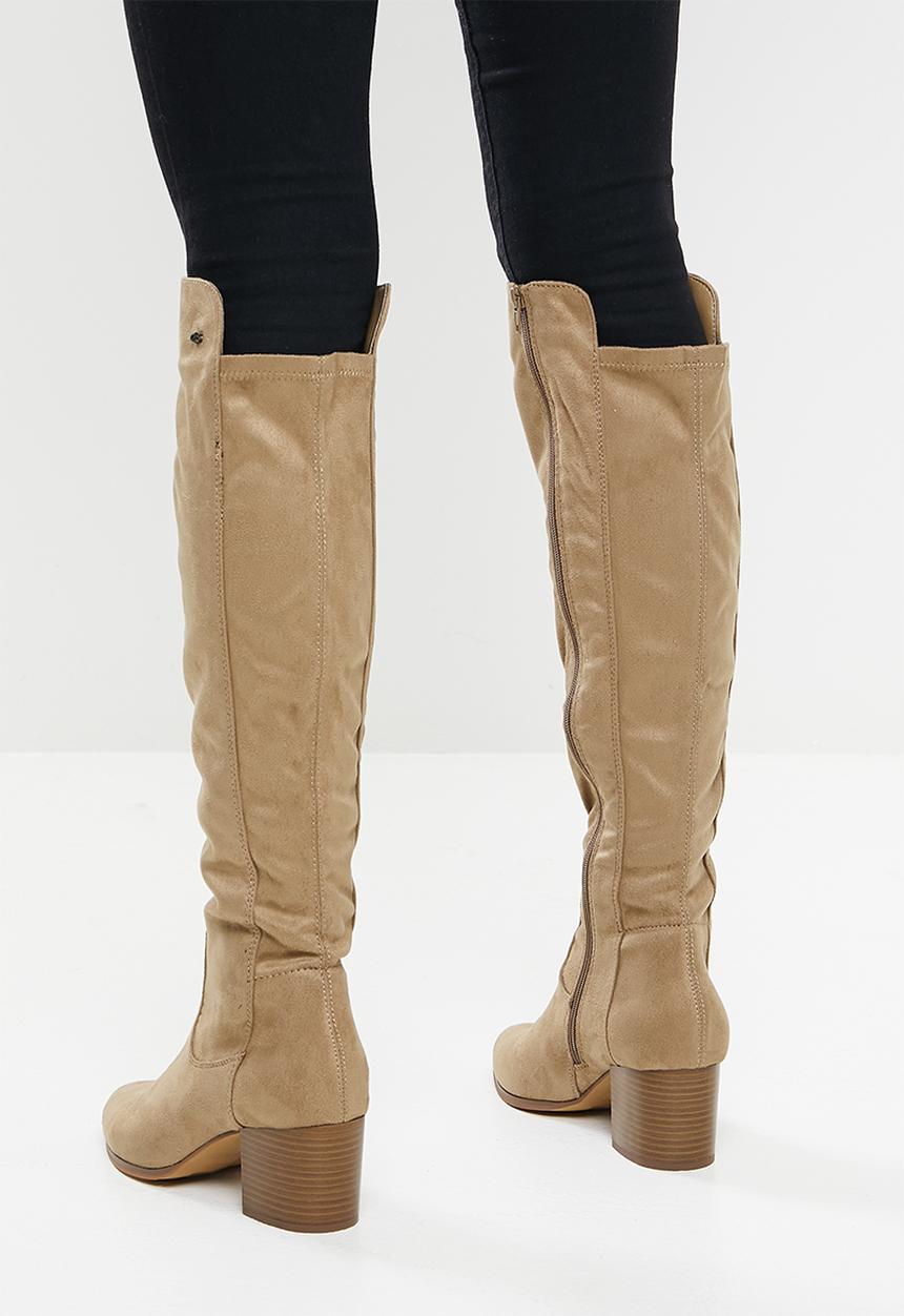 Miss Black - Eros2 over the knee boot - taupe