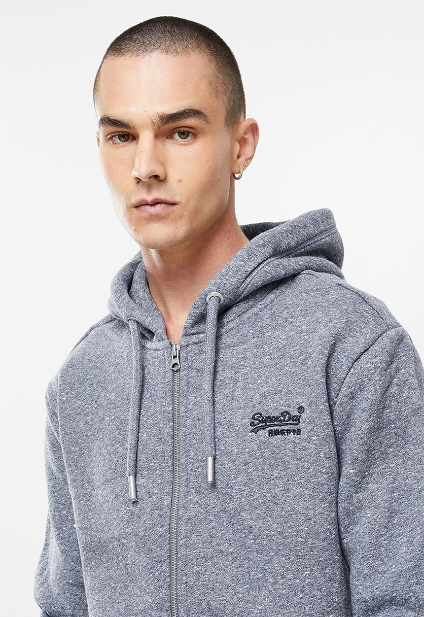 Superdry. - Vintage zip hood - blue