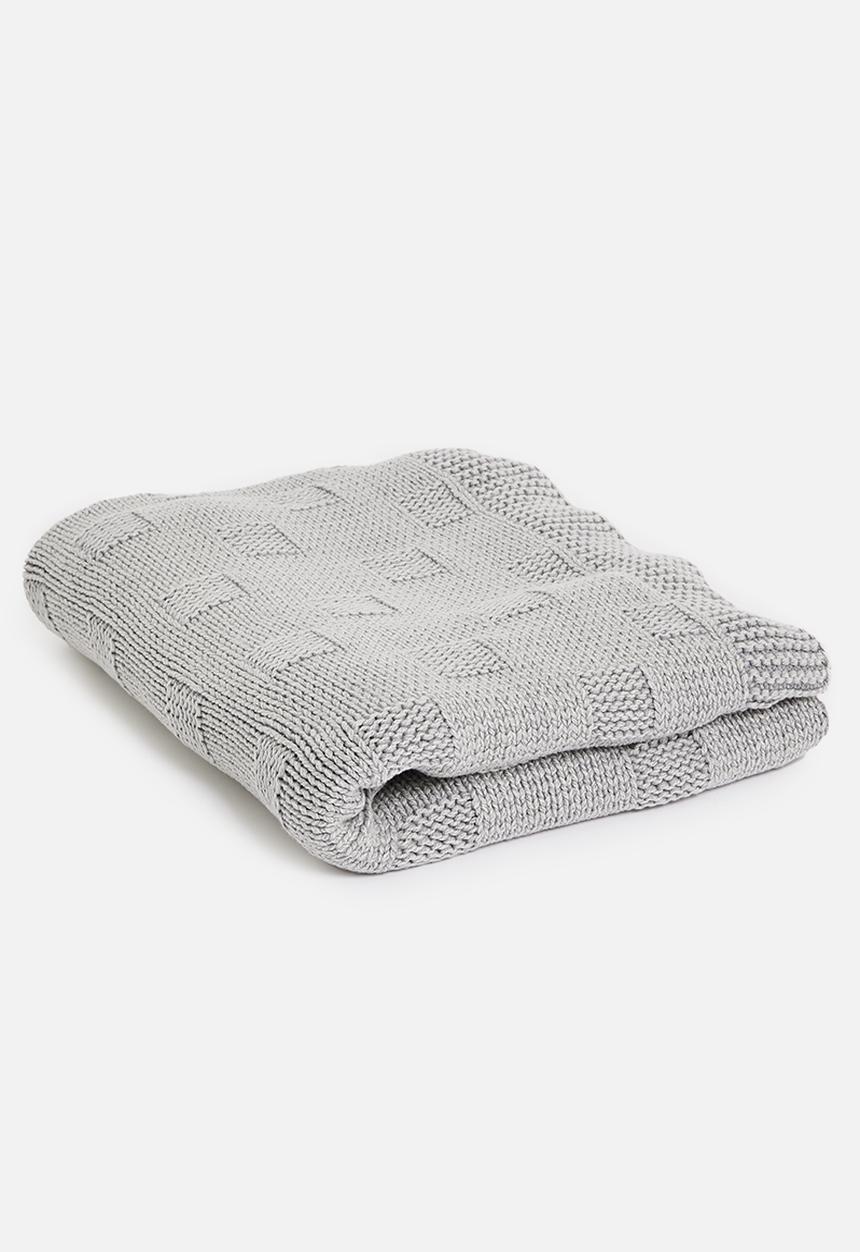 Sixth Floor - Cotton knit blankie - quiet grey