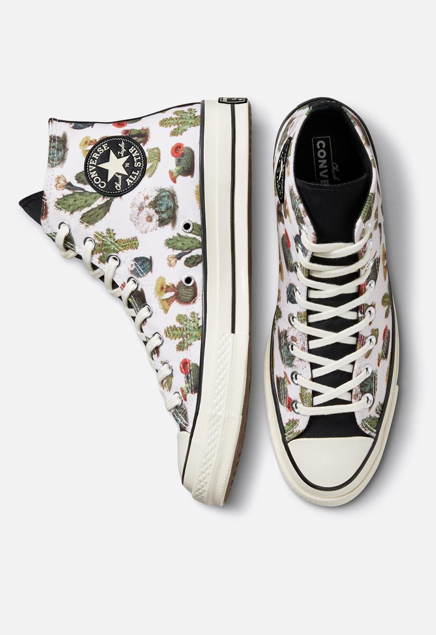Converse - Chuck 70 succulent print hi - lo-fi craft - egret/black/egret