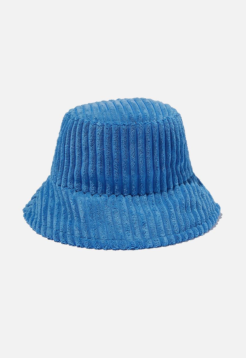 Rubi - Bianca textured bucket hat - blue 
