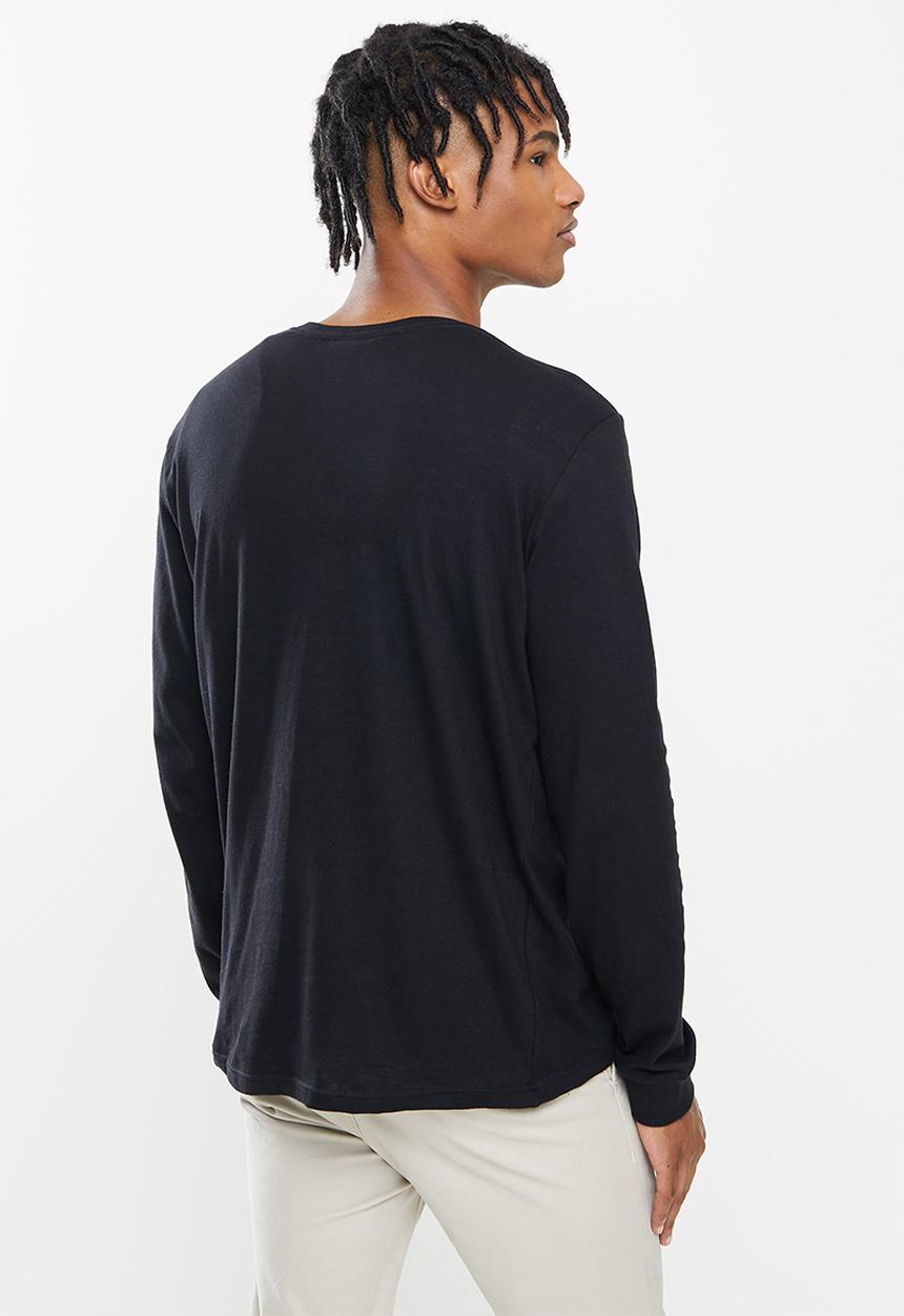 Holmes Bro's - H waves long sleeve tee - black slub