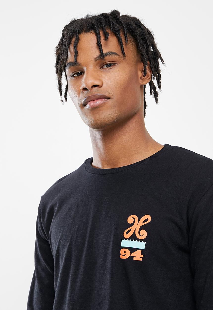 Holmes Bro's - H waves long sleeve tee - black slub