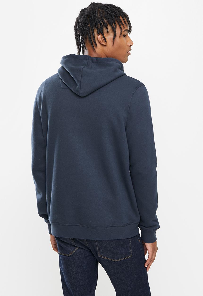 Holmes Bro's - Bros flock pullover hoody - navy