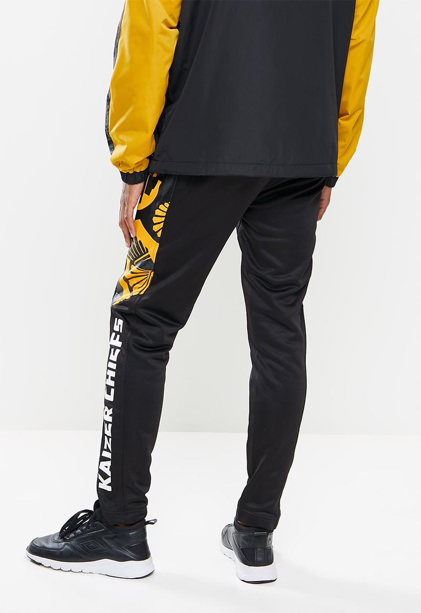Kaizer Chiefs - Urban Edition - KC pattern collage trackpants - black & yellow