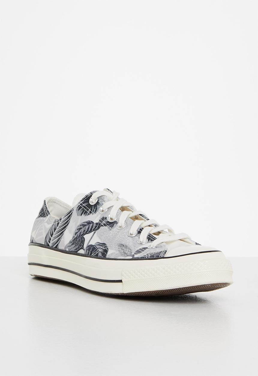 Converse - Chuck 70 tropical leaf ox -  egret/black/egret
