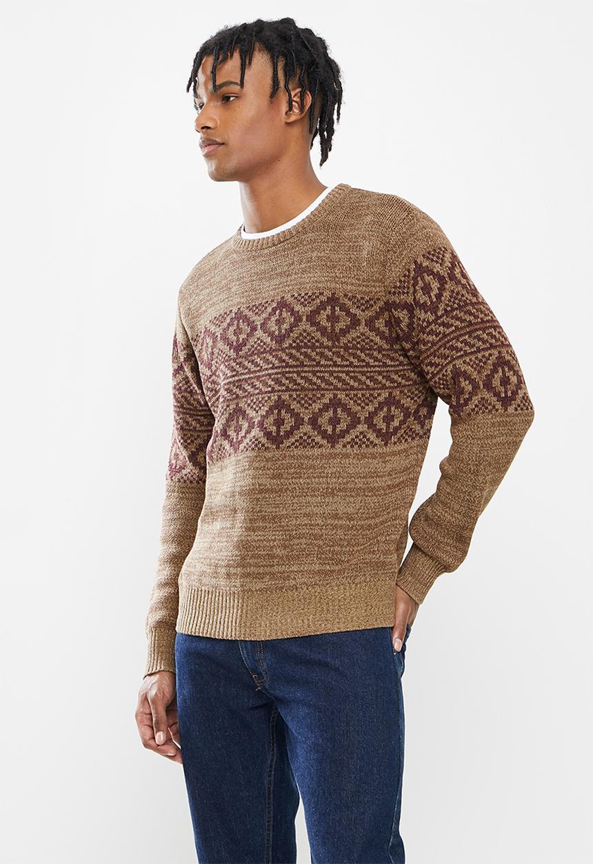 Cotton On - Vintage knit - taupe vintage panel