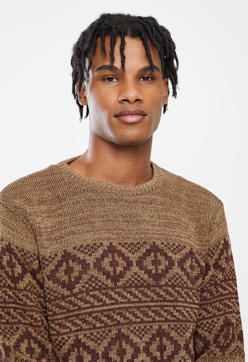 Cotton On - Vintage knit - taupe vintage panel