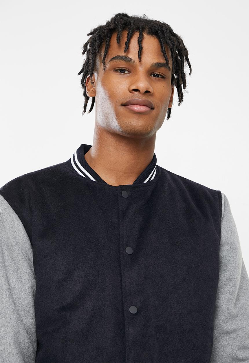 Cotton On - Varsity jacket - navy & grey