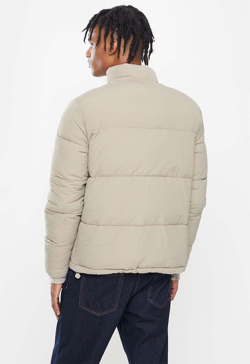 Cotton On - Essential Recycled Puffer Jacket - Taupe