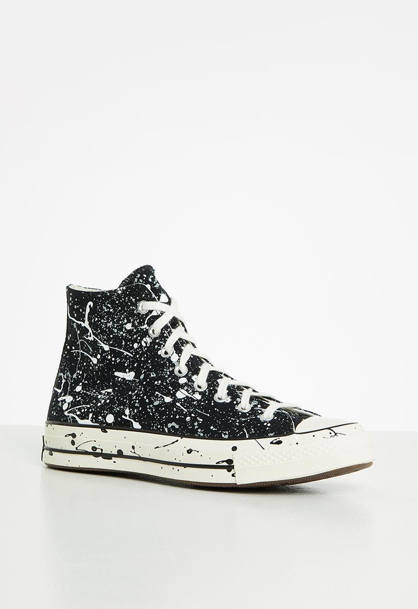 Converse - Chuck 70 paint splatter hi - archive print - black/ash stone/egret