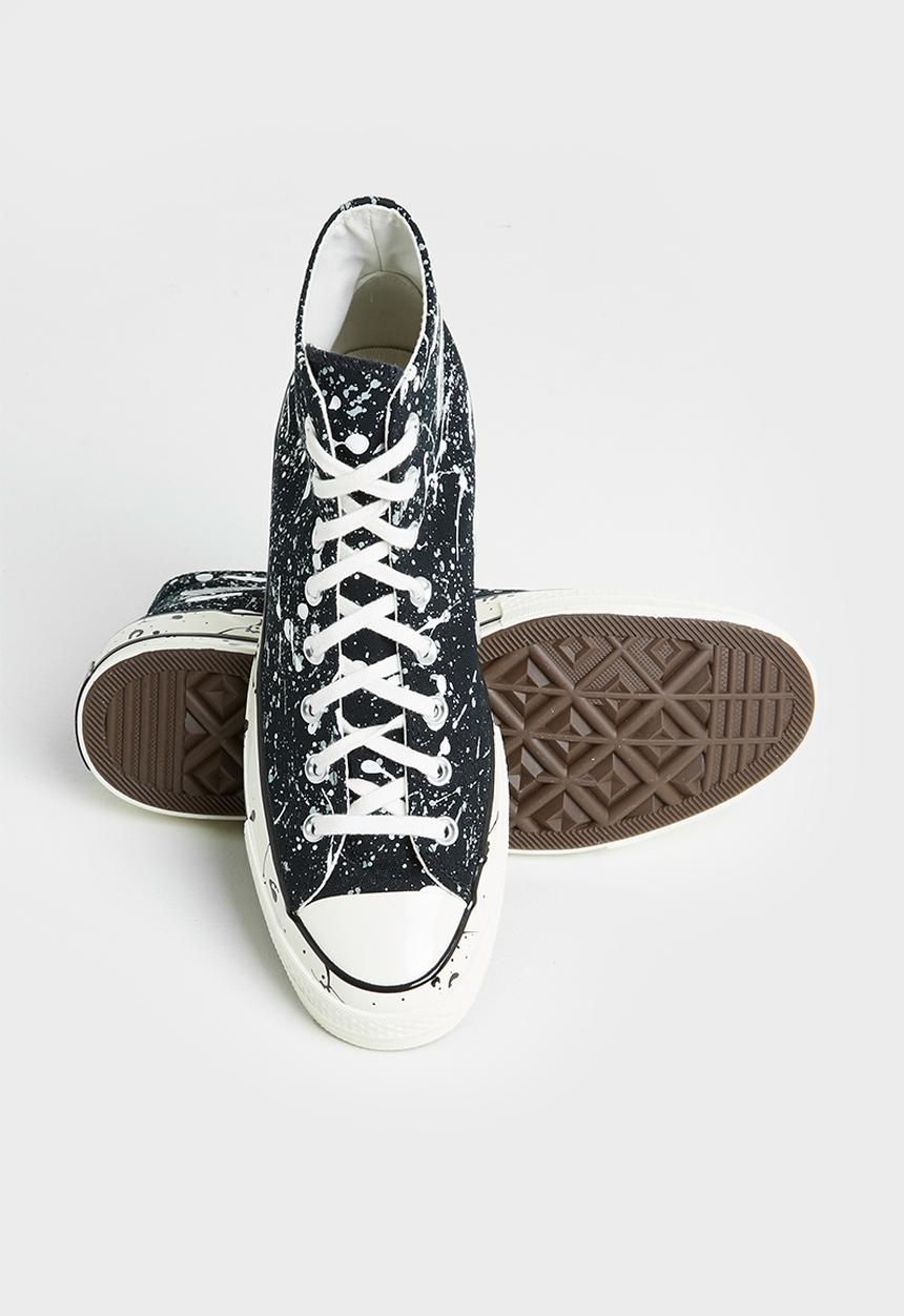 Converse - Chuck 70 paint splatter hi - archive print - black/ash stone/egret