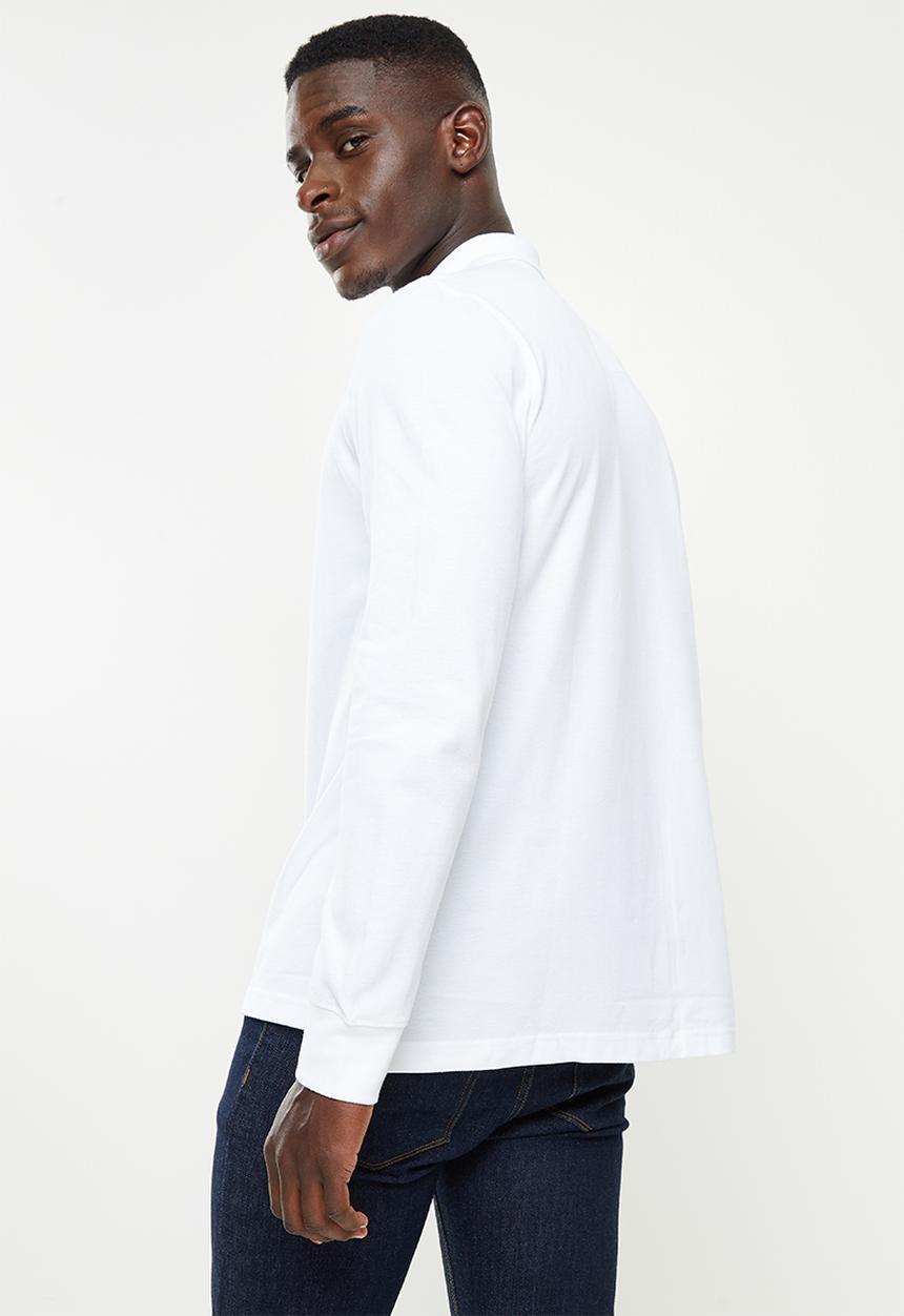 Nautica - Long sleeve classic polo - white