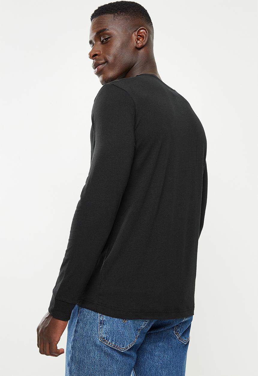 Nautica - Long sleeve crew neck tee - black