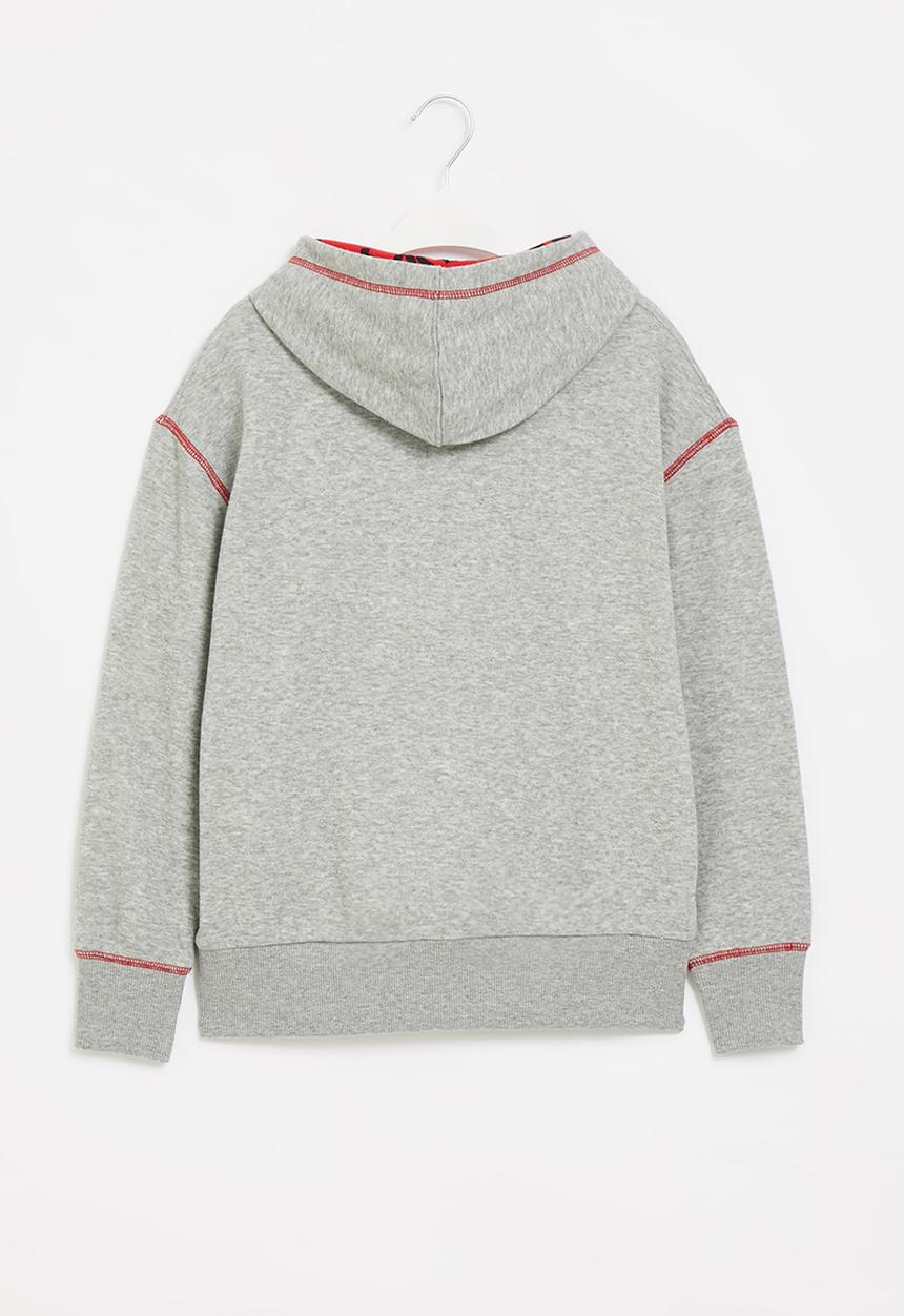 Converse - Cn2b untitled zipper po hoodie - grey 