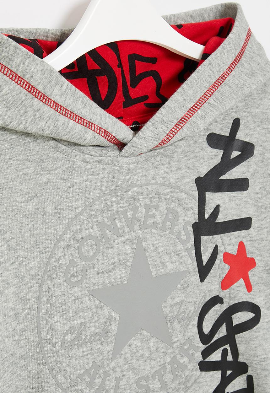 Converse - Cn2b untitled zipper po hoodie - grey 
