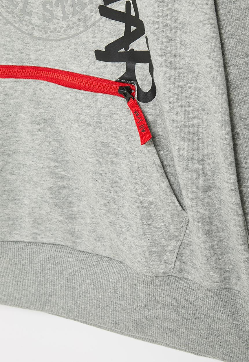 Converse - Cn2b untitled zipper po hoodie - grey 