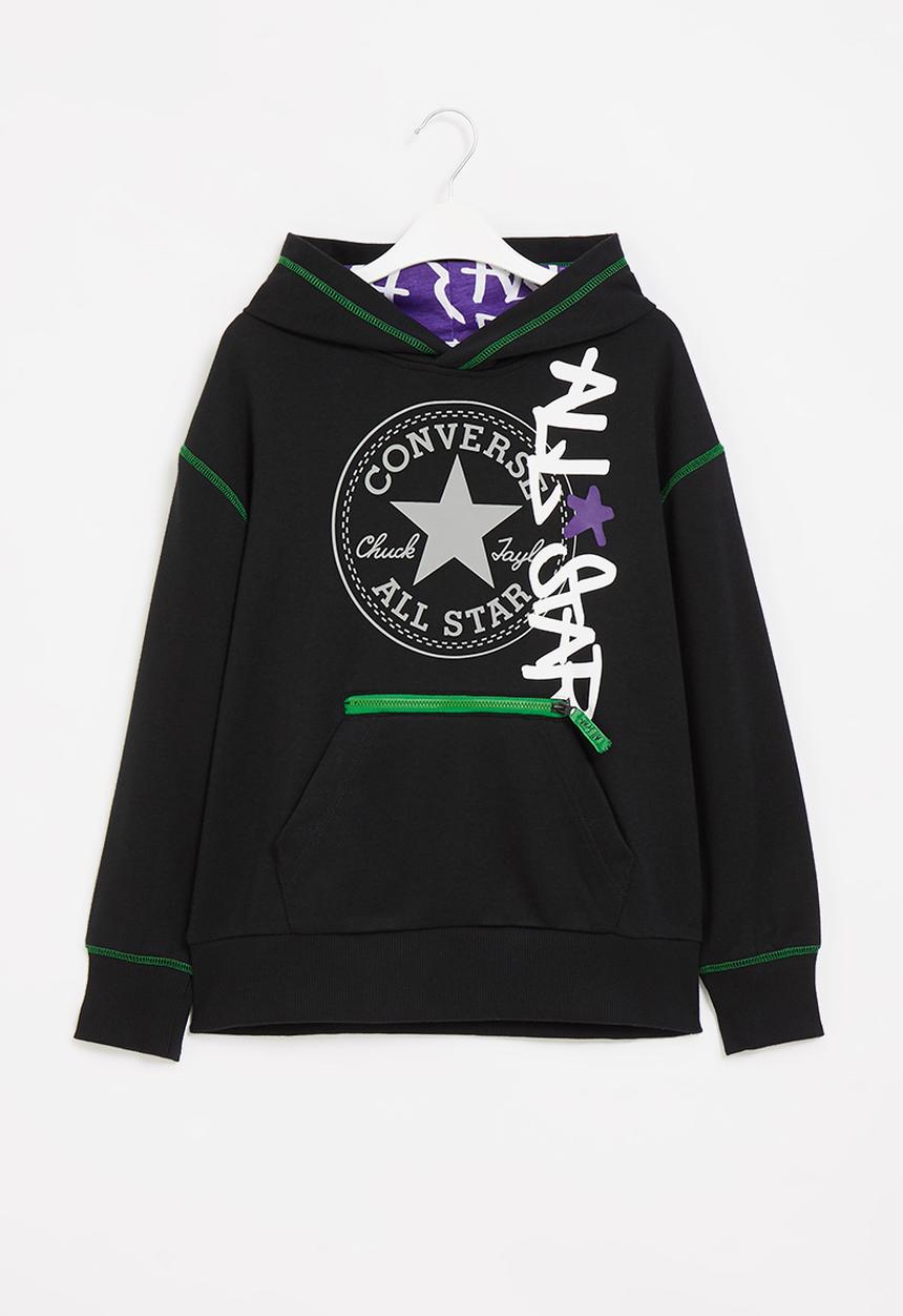 Converse - Cn2b untitled zipper po hoodie - black