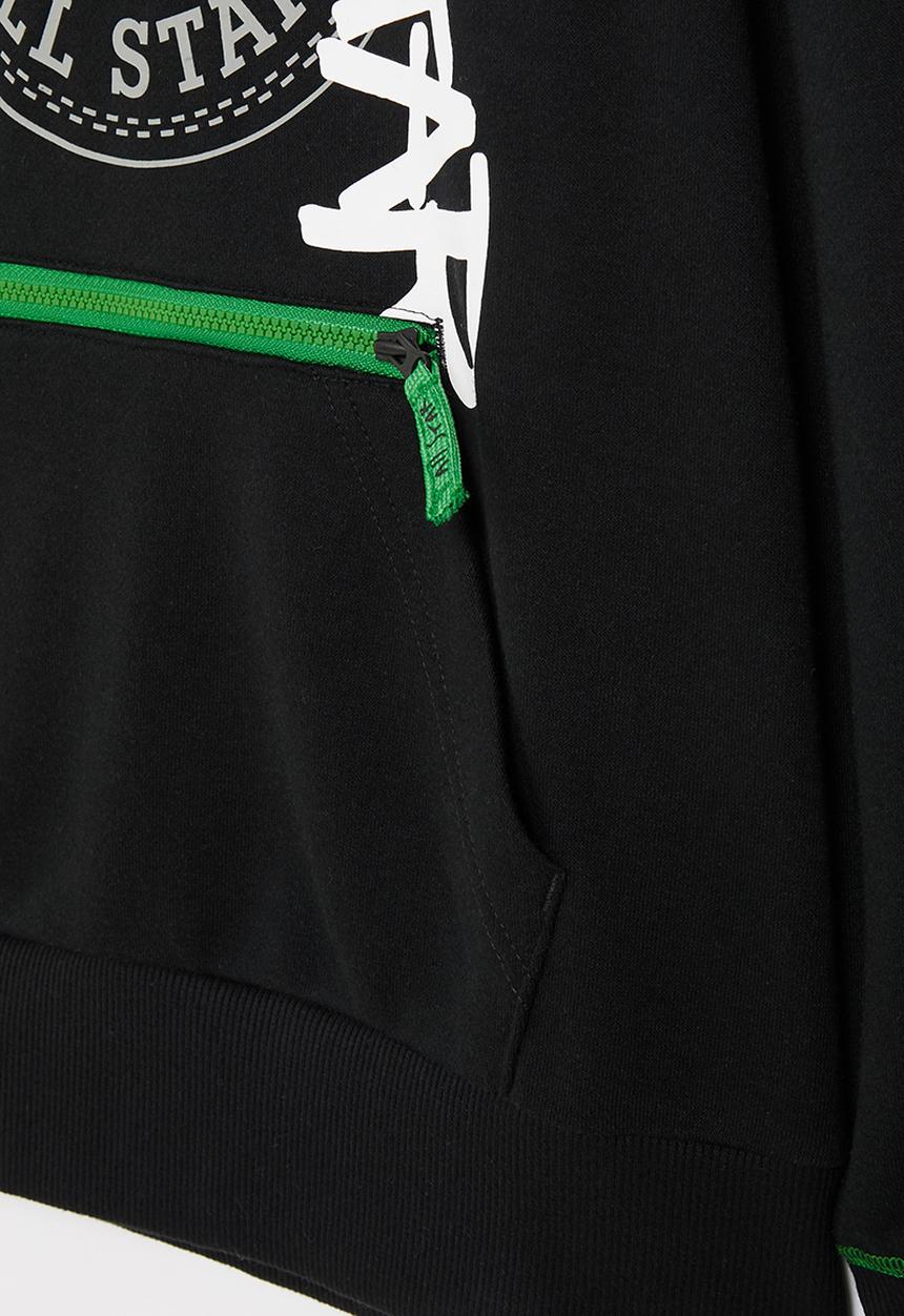 Converse - Cn2b untitled zipper po hoodie - black