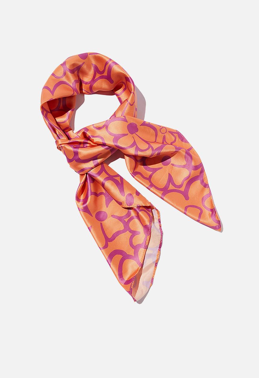 Rubi - Versatile scarf-bonnie brady bunch orange