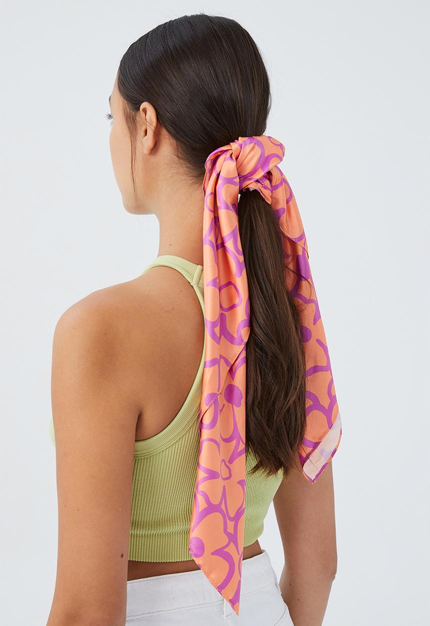 Rubi - Versatile scarf-bonnie brady bunch orange