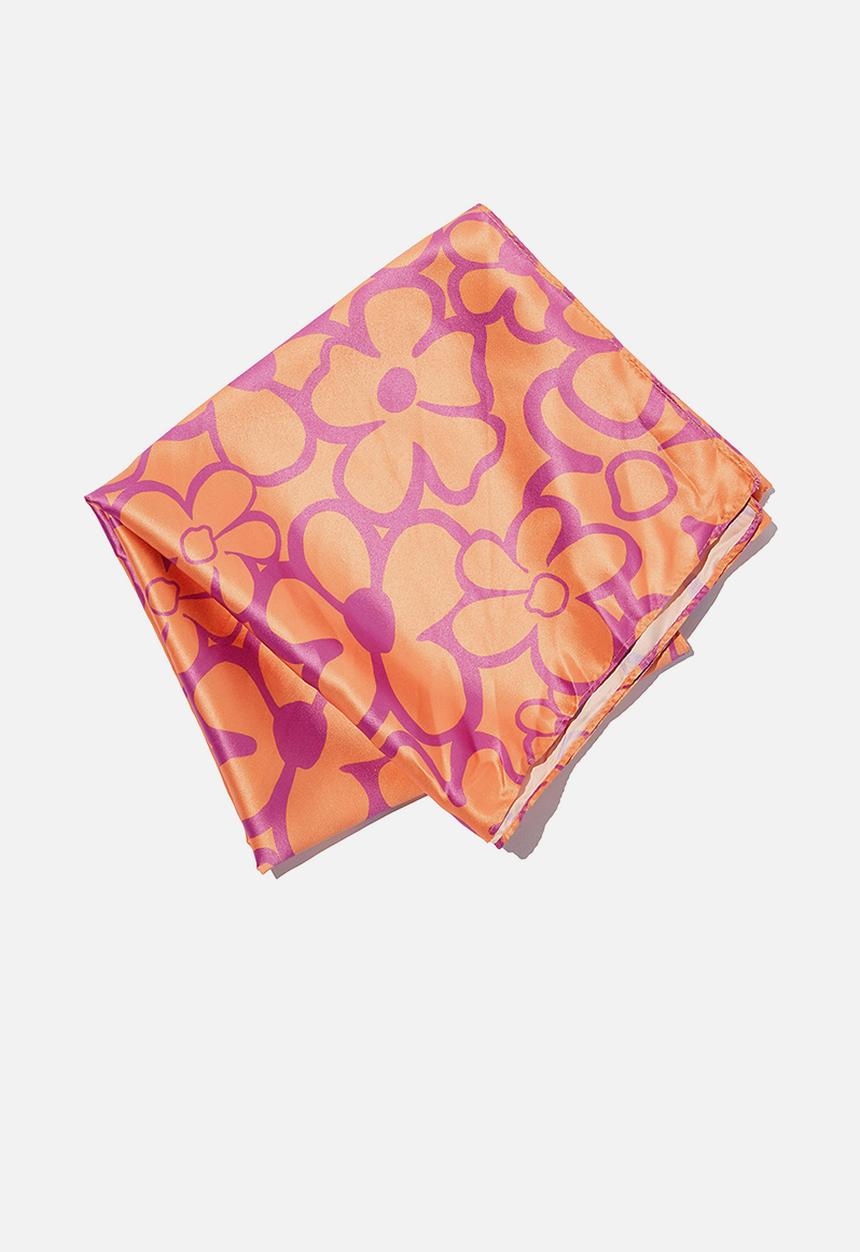 Rubi - Versatile scarf-bonnie brady bunch orange