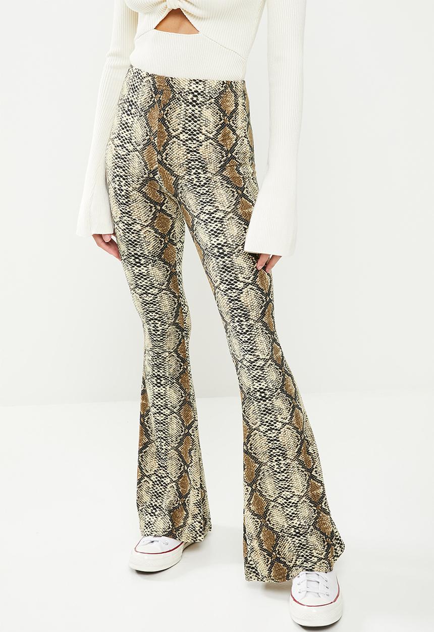 The Lot - Jungle babe flare pants - snake