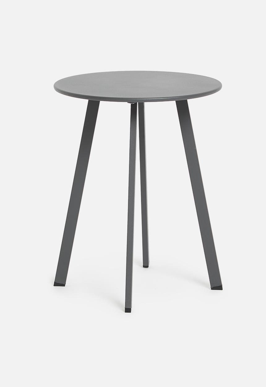 Excellent Houseware - Zinc round  table - dark grey