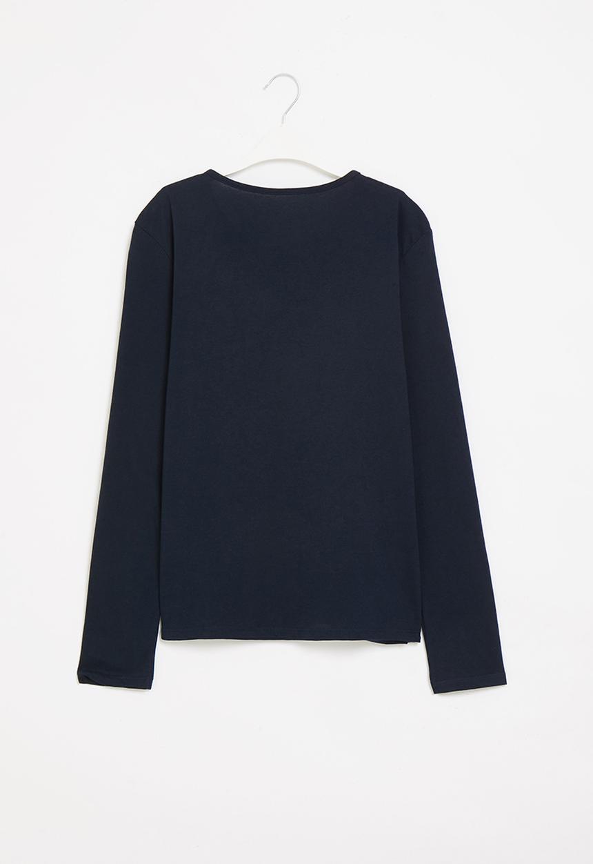 POLO - Girls dot printed long sleeve tee - navy