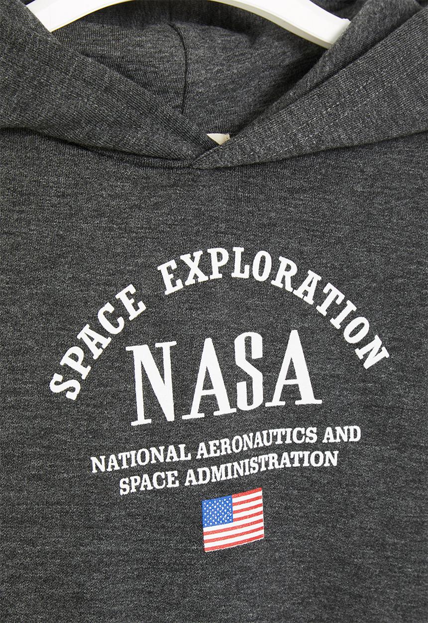 Superbalist Kids - Boys Nasa hoodie - charcoal mel