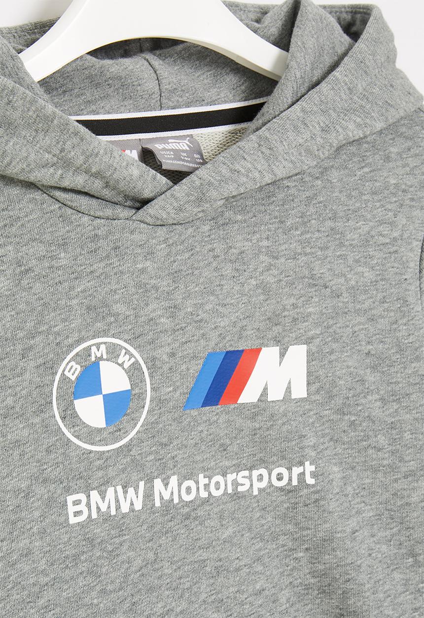 PUMA - Bmw mms kids ess logo hoodie ft - medium gray heather