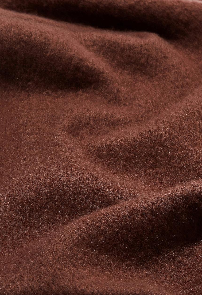 Rubi - Phoebe brushed tassel scarf - cocoa bean
