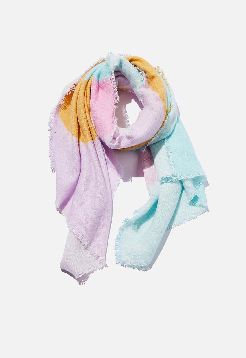 Rubi - Brady blanket scarf - warped retro pink