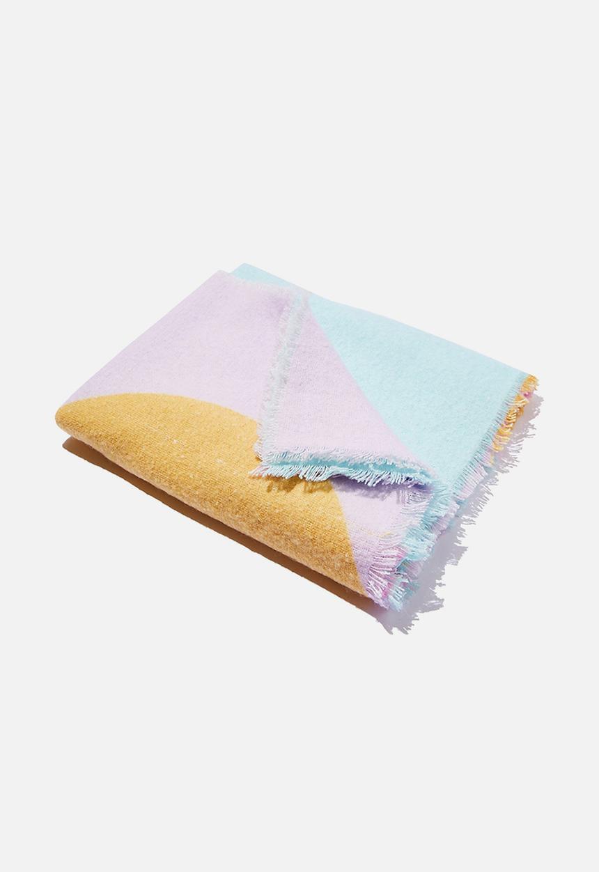 Rubi - Brady blanket scarf - warped retro pink