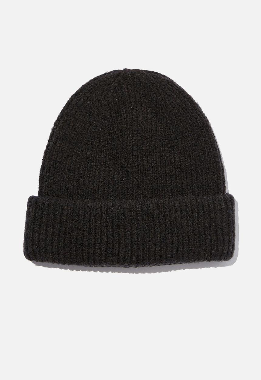 Rubi - Racquel ribbed beanie - black mix